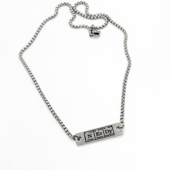 Nerdy Connector Charm Necklace, Nerdy Friend Gift, Wife Gift, Daughter Gift, Funny Gifts, Periodic Table Gift For Her
