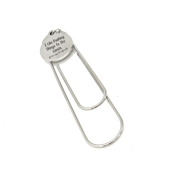 I Like Pushing Things To The Limits Charm Bookmark, Math Teacher Gifts, Algebra Teacher, Science Teacher, Gift For Her, Gift For Him