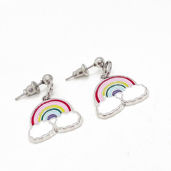 Rainbow Earrings, Rainbow Charm Earrings, God’s Covenant, Dangle Earrings, Bad Days, Sunshine, Genesis 9 16, Faith Gifts, Tough Times Gift