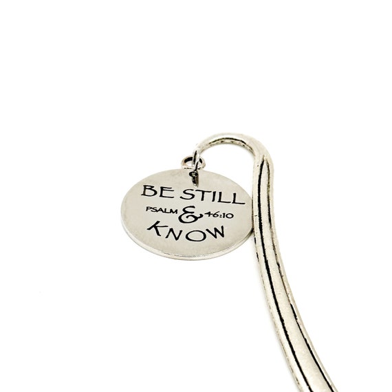 Be Still And Know Charm Bookmark, Psalm 46 10, Scripture Gift, Faith Gift, Bible Bookmark, Bible Verse, Know That I Am God, Faith Quotes