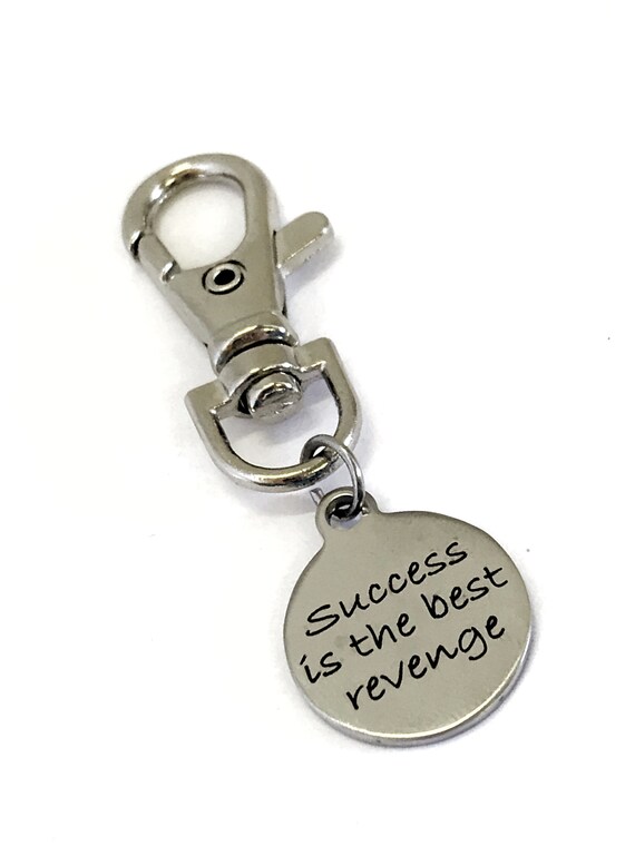 Motivational Charm, Sports Bag Charm, Success Is The Best Revenge, Motivational Gift, Inspirational Gift, Sports Bag Charm, Success Gift