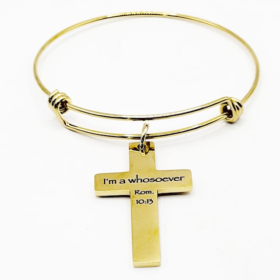 I'm A Whosoever Rom 10 13 Gold-Plated Bracelet