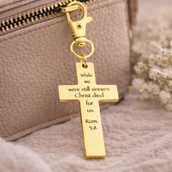Romans 5 8 Gold-plated Cross Clip On Charm