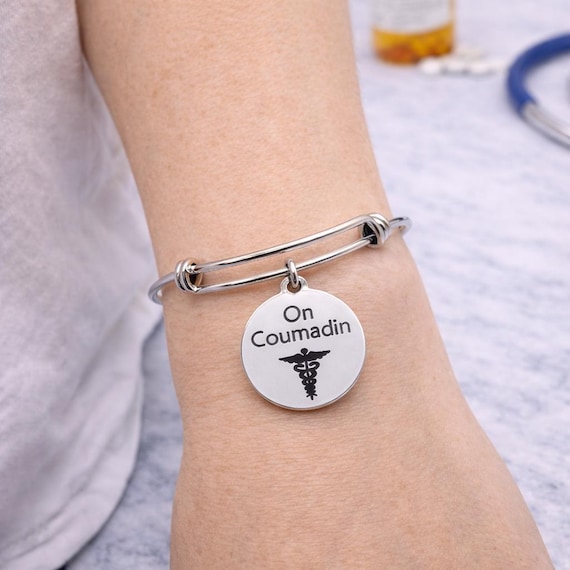 No Blood Medical Alert Charm Bracelet