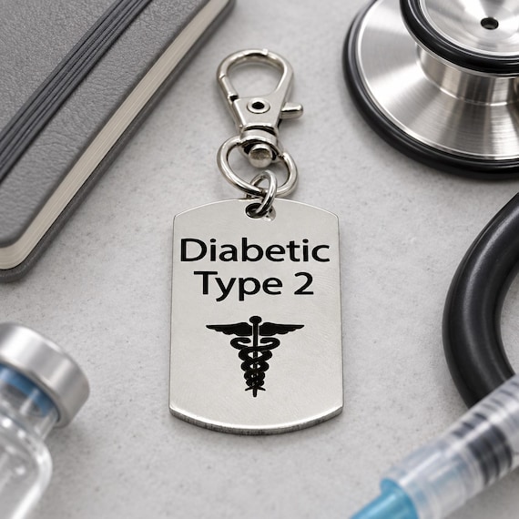 Diabetic Type 2 Medical Clip On Charm