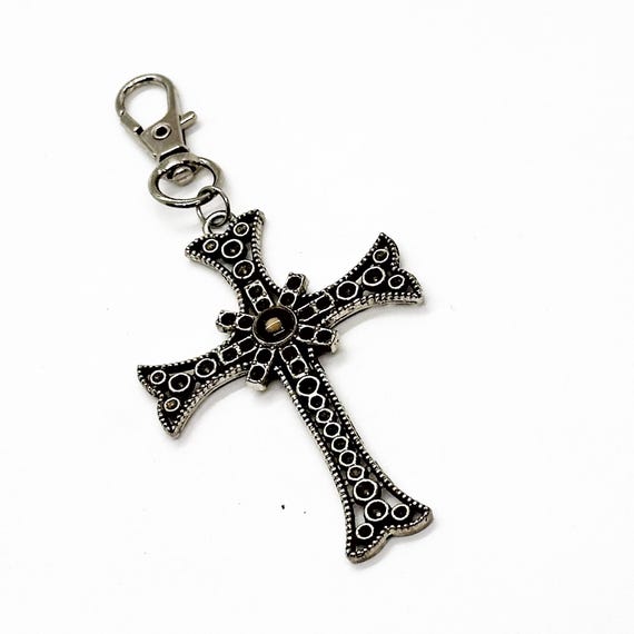 Mustard Seed Cross Clip On Charm, Large Cross Charm, Christian Gift, Bag Tag, Purse Charm, Christian, Matthew 17 20 Bag Clip, Faith Gift