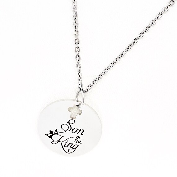 Faith Gift, Son of the King Necklace, Grandson Gift, Baptism Gift, Son Gift, Baptism Jewelry, Faith Jewelry, Gift For Him