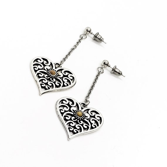 Mustard Seed Dangle Heart Earrings,  Mustard Seed Jewelry, Matthew 17 20, Mustard Seed Faith Jewelry, Scripture Gifts, Faith Gift