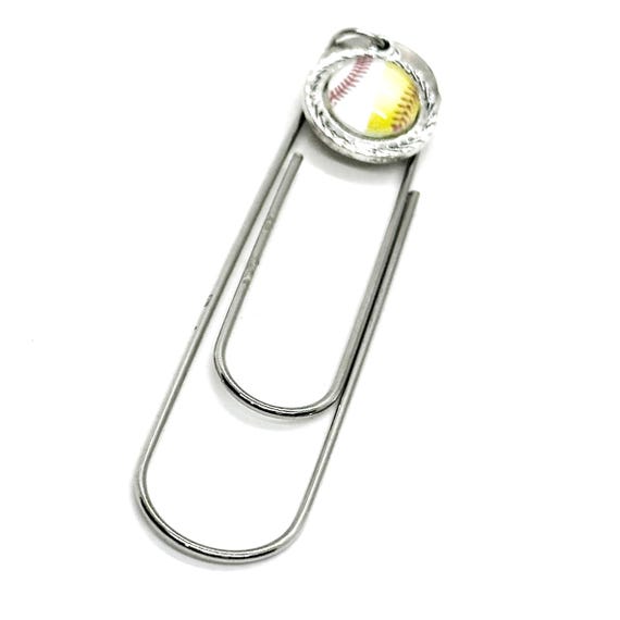 Baseball And Softball Charm Bookmark, Baseball And Softball Mom Gifts, Planner Bookmark, Paperclip Bookmark, Team Mom, Gift For Her