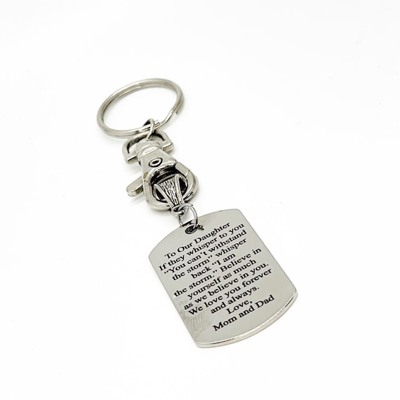 Daughter Gift, To Daughter From Mom And Dad, I Believe In You, Believe In Yourself, Daughter Motivation, Love Mom And Dad, Clip On Keychain