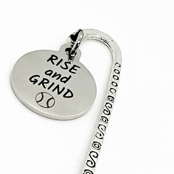Bookmark Gift, Rise And Grind Bookmark, Softball Bookmark, Student Athlete Gift, Softball Player Gift, Softball Charm Bookmark
