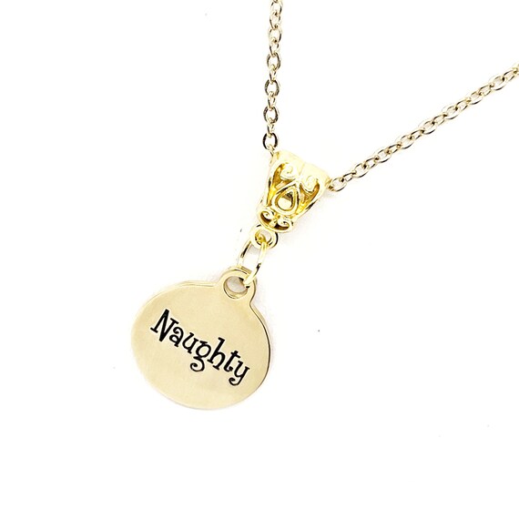 Naughty Necklace, Christmas Gift For Her, Naughty Or Nice, Wife Gift, Girlfriend Gift, Christmas Necklace