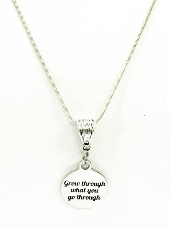 Encouraging Gifts, Grow Through What You Go Through Necklace, Encouraging Jewelry, Motivational Gifts, Valentine Gifts, Encouraging Success