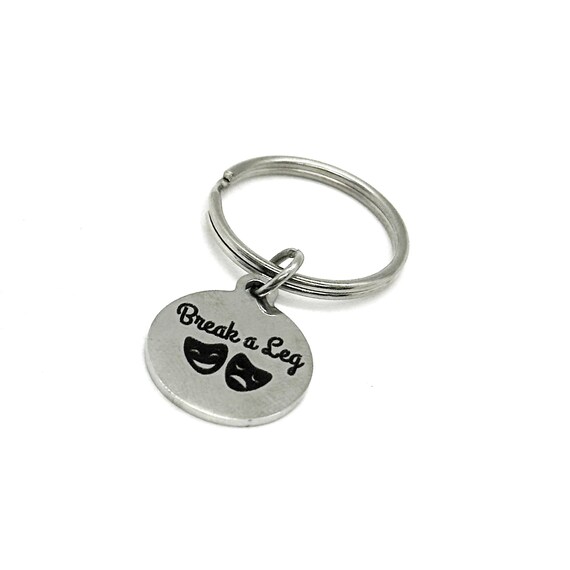 Break A Leg Charm Key Chain, Birthday Gift, Gift For Her, Gift For Him, Actor Gifts, Actress Gift, Play Gifts, Dance Recital Gift, Friend