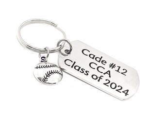 Personalized Baseball Player Gift, Baseball Keychain, Graduate Gift, Senior Keychain, Senior Gift, Sports Senior, Personalized Keychain Gift