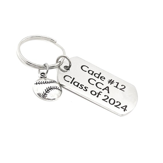 Personalized Baseball Player Gift, Baseball Keychain, Graduate Gift, Senior Keychain, Senior Gift, Sports Senior, Personalized Keychain Gift