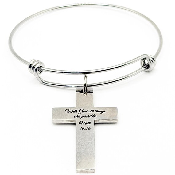 With God All Things Are Possible Charm Bracelet