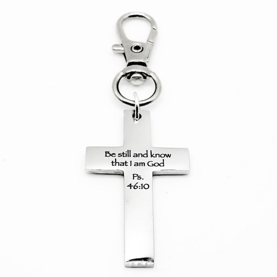 Be Still And Know Cross Clip On Charm