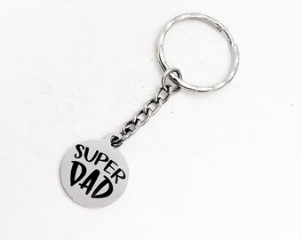 Fathers Day Gift, Super Dad Keychain, Daddy Keychain, Dad Keychain, Protective Dad Keychain, Dad Gift, Daddy Gift, Gift For Dad from Kids