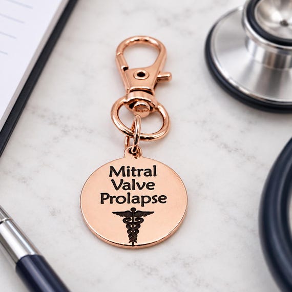 Mitral Valve Prolapse Rose Goldtone Clip On Charm