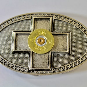 Silvertone Shotgun Shell Cross Belt Buckle, Southwestern Style, Gift For Her, Girlfriend Gift, Valentines Day Gift, Valentine Gift; Country