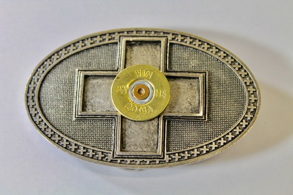 Silvertone Shotgun Shell Cross Belt Buckle, Southwestern Style, Gift For Her, Girlfriend Gift, Valentines Day Gift, Valentine Gift; Country
