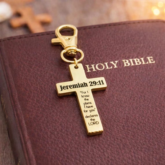 Jeremiah 29 11 Gold-Plated Cross Clip Charm