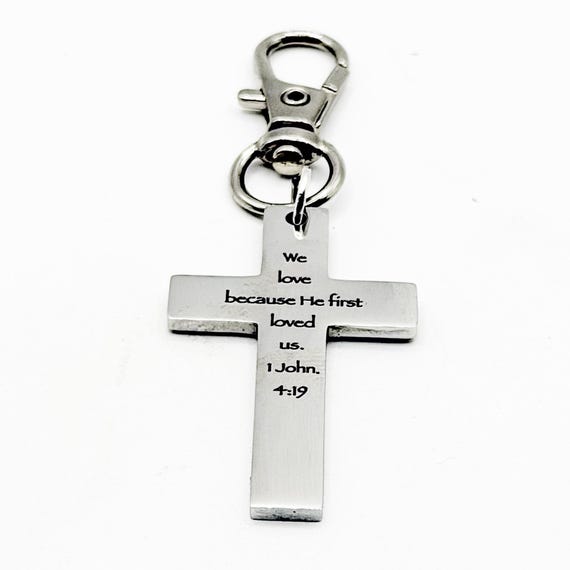He Loves Us 1 John 4 19 Cross Charm