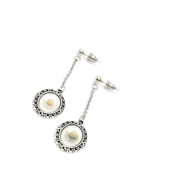 Mustard Seed Drop Dangle Earrings, Oval Mustard Seed Jewelry, Matthew 17 20, Mustard Seed Faith Jewelry, Scripture Gifts