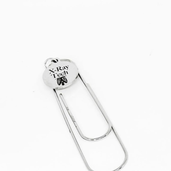 X Ray Tech Bookmark Stainless Steel Engraved Charm Radiology Gift For Medical Professionals