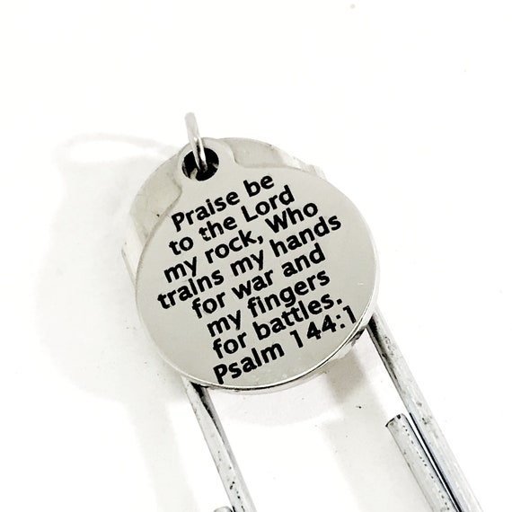 Christian Bookmark Gift, Military Gift, Police Officer Gift, Praise Be To The Lord, Who Trains My Hands For War, And My Fingers For Battles