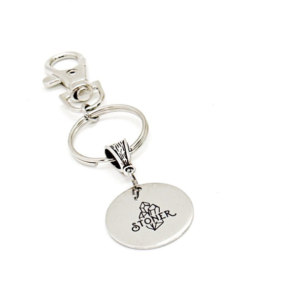 Stoner Charm Keychain, Gem Lover Gift, Gemologist Gift, Jewelry Lover Gift, Gift For Her, Gift For Him, Gem Lover Keychain, Gem Collector