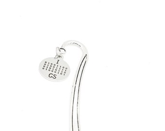 I Love CS Charm Bookmark, Binary Code, Coding Gift, Son, Daughter, Boyfriend, Girlfriend, Programmer, Going To College, Computer Science