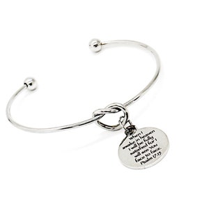 Bibelpresent, Jag kommer att se dig ansikte mot ansikte, berlockarmband, present till henne, bibelversmycken, Psalm 17 15, doppresent, bibelverscitat