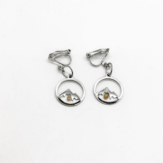 Mustard Seed Mountain Clip On Earrings, Mustard Seed Faith Jewelry, Matthew 17:20 Bible Verse Jewelry, Scripture Jewelry