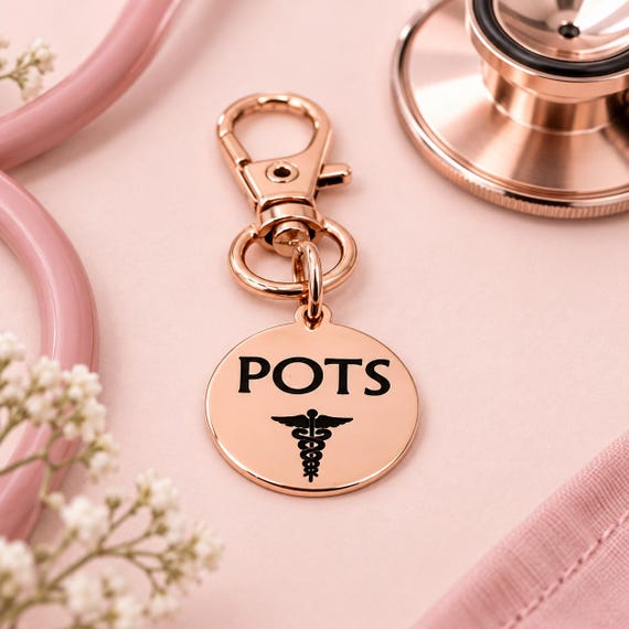 POTS Medical Rose Goldtone Clip On Charm