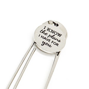 I Know The Plans I Have For You Charm Bookmark, Planner Bookmark, Jeremiah 29 11, Scripture Gift, Bible Bookmark, Reader Gift, Graduation
