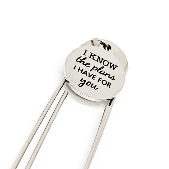 I Know The Plans I Have For You Charm Bookmark, Planner Bookmark, Jeremiah 29 11, Scripture Gift, Bible Bookmark, Reader Gift, Graduation