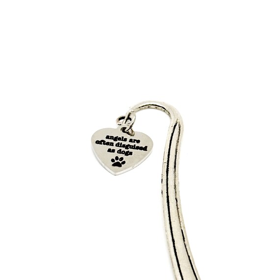 Angels Are Often Disguised As Dogs Charm Bookmark, Dog Lover Gift, Dog Owner Gift, Wife Gift, Loss Of Dog Gift, Planner Bookmark
