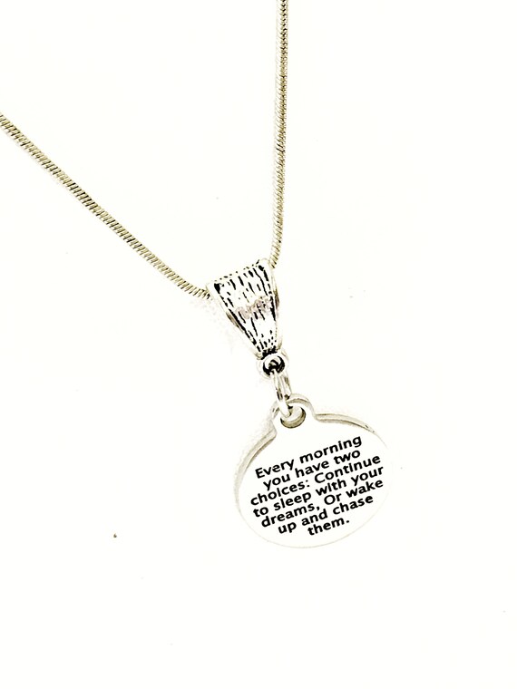 Daughter Gift, Motivating Necklace, Daughter Jewelry, Every Morning You Have Two Choices Necklace, Daughter Necklace, Motivating Gift