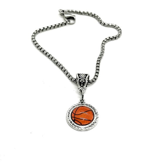 Basketball Cabochon Charm Bracelet, Gift For Her, Sport Mom, Wife, Mama Gift, Basketball Lover, Coachs Wife, Team Mom, Basketball Player
