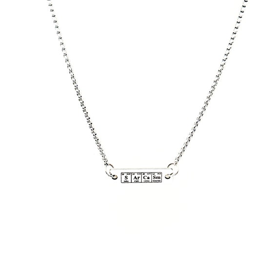 Sarcasm Connector Charm Necklace, Sarcastic Friend Gift, Wife Gift, Daughter Gift, Funny Gifts, Sarcastic Science Gift For Her