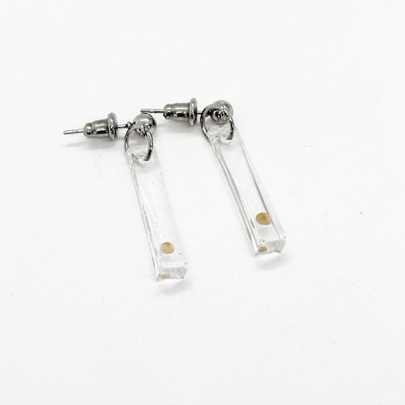 Mustard Seed 1 Inch Bar Resin Pierced Earrings, Matthew 17 20 Jewelry, Mustard Seed Faith Jewelry, Bible Verse Gift, Scripture, Faith