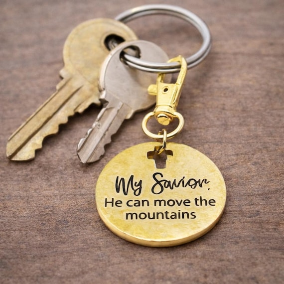 My Savior Can Move Mountains Gold-Plated Charm