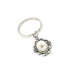 Oval Mustard Seed Keychain, Mustard Seed Faith Gift, Mustard Seed Charm, Keychain Gift, Faith Keychain, Matthew 17 20 Keychain