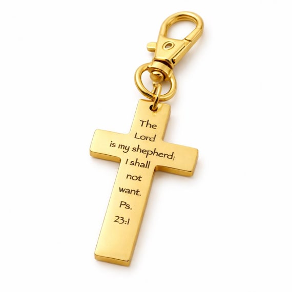 The Lord Is My Shepherd Ps 23 1 Gold-Plated Charm
