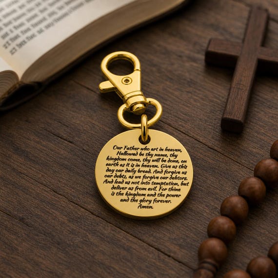 Lord's Prayer Gold Plated 25mm Clip-On Charm