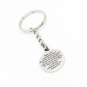 Scripture Gifts, Be Strong And Courageous Keychain, Scripture Quote, Joshua 1 9 Gift, Bible Verse Quote, Bible Verse Gift, Christian Gift