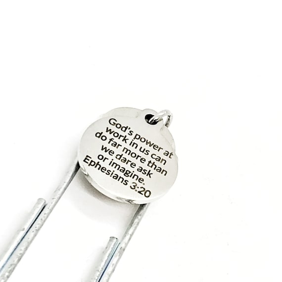 Planner Bookmark, God’s Power At Work In Us Bookmark, Ephesians 3 20 Bookmark, Encouragement Gift, Planner Paper Clip Bookmark, Motivating