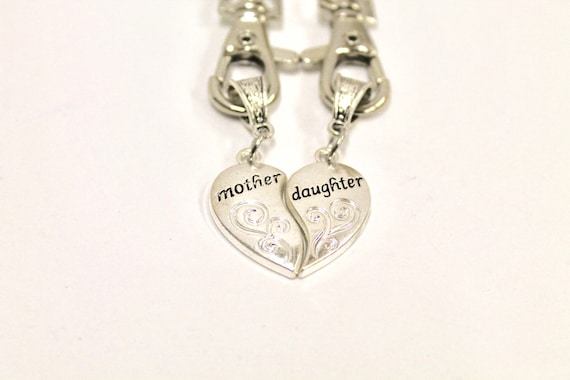 Mother and Daughter Key Chain Set, Mother Daughter Gift, Gift For Her, Daughter Gift, Mother Gift, Mothers Day Gifts, Keyring Gift Set